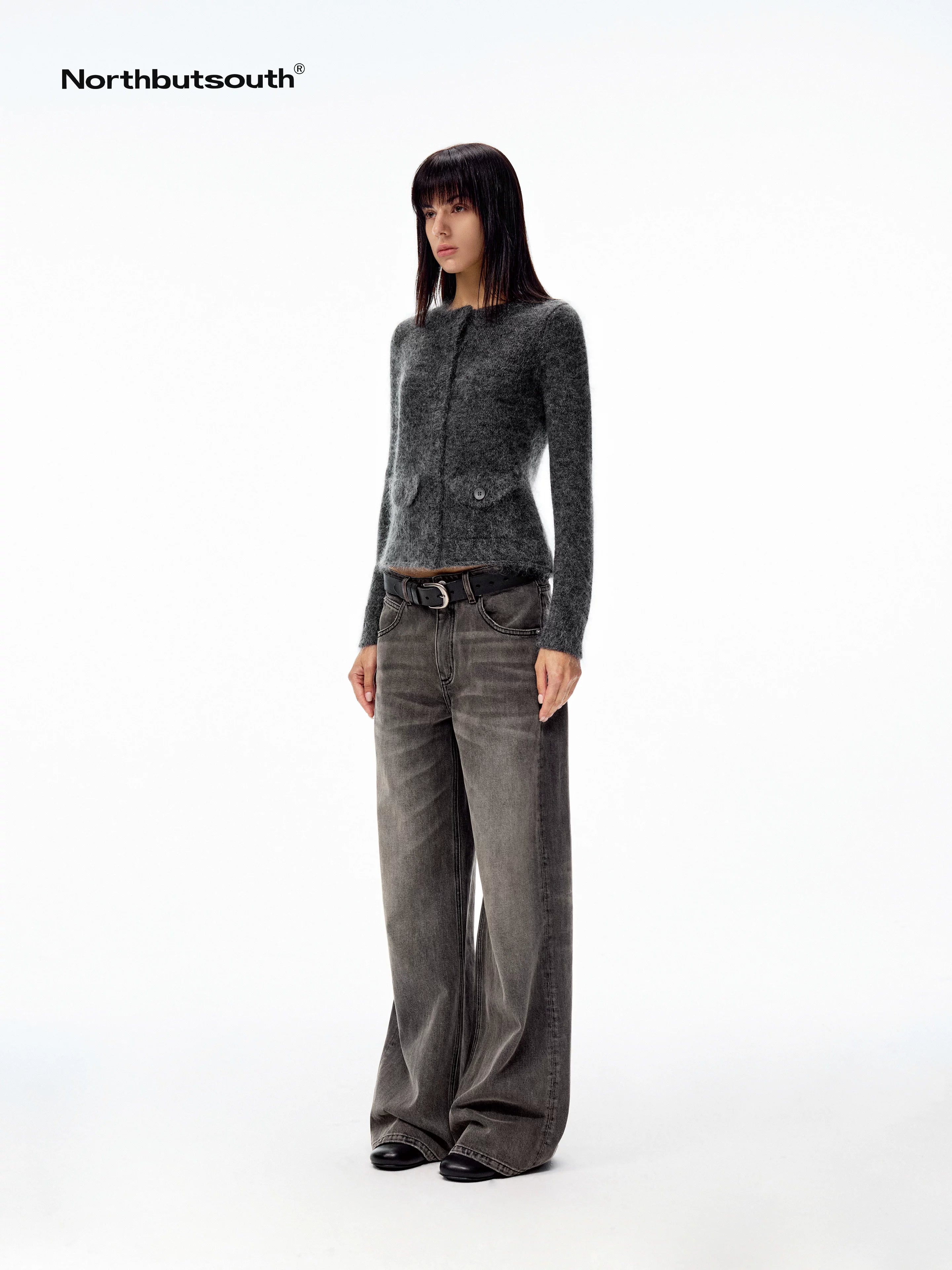 Tri Color Round Neck Knit Single Row Women&