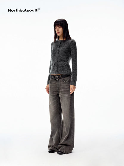 Tri Color Round Neck Knit Single Row Women&