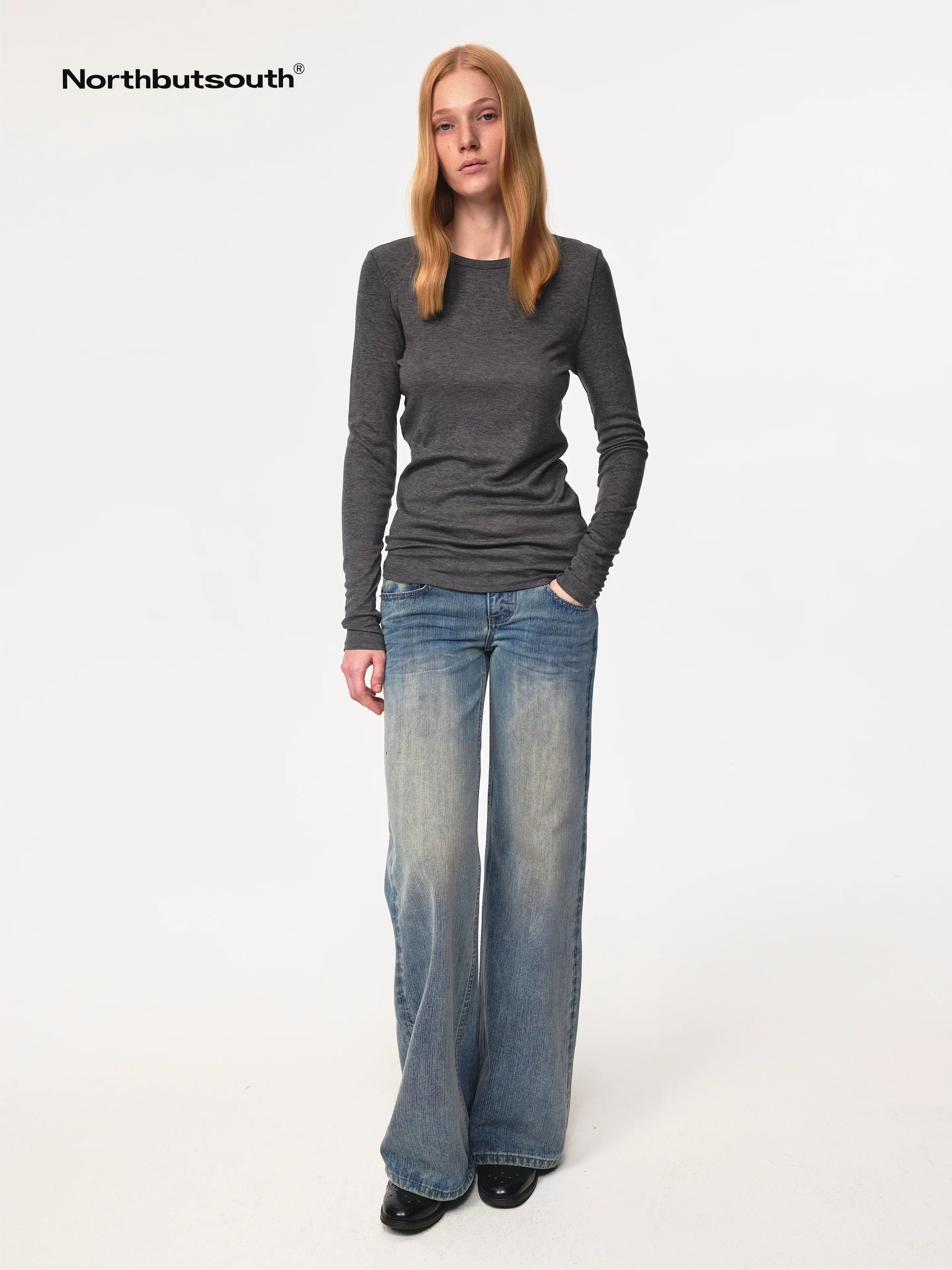 Tri Color Silk Layered Round Neck Top