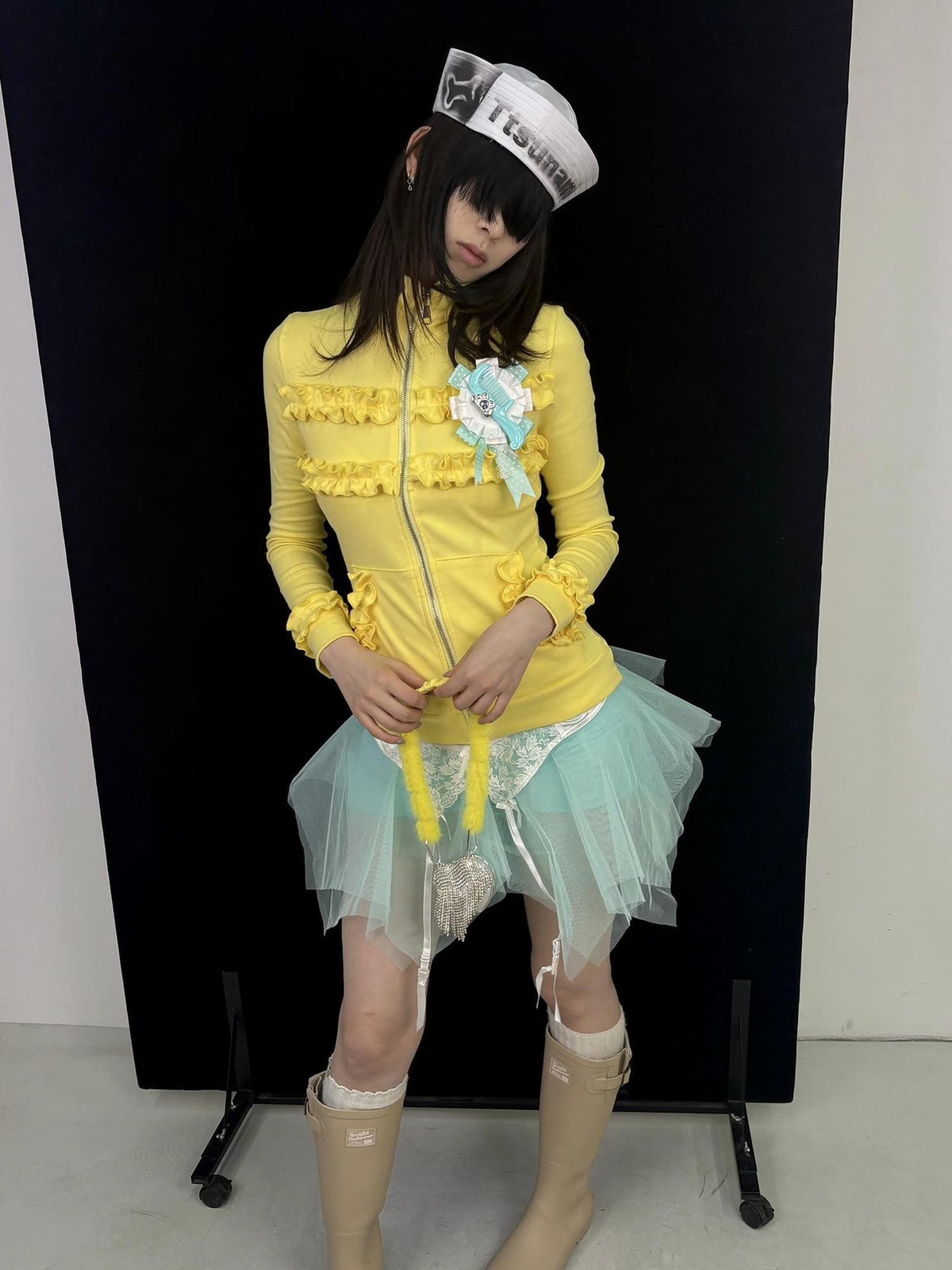 Ttsunami Big Letter Bone Spray Paint Irregular Print Women&