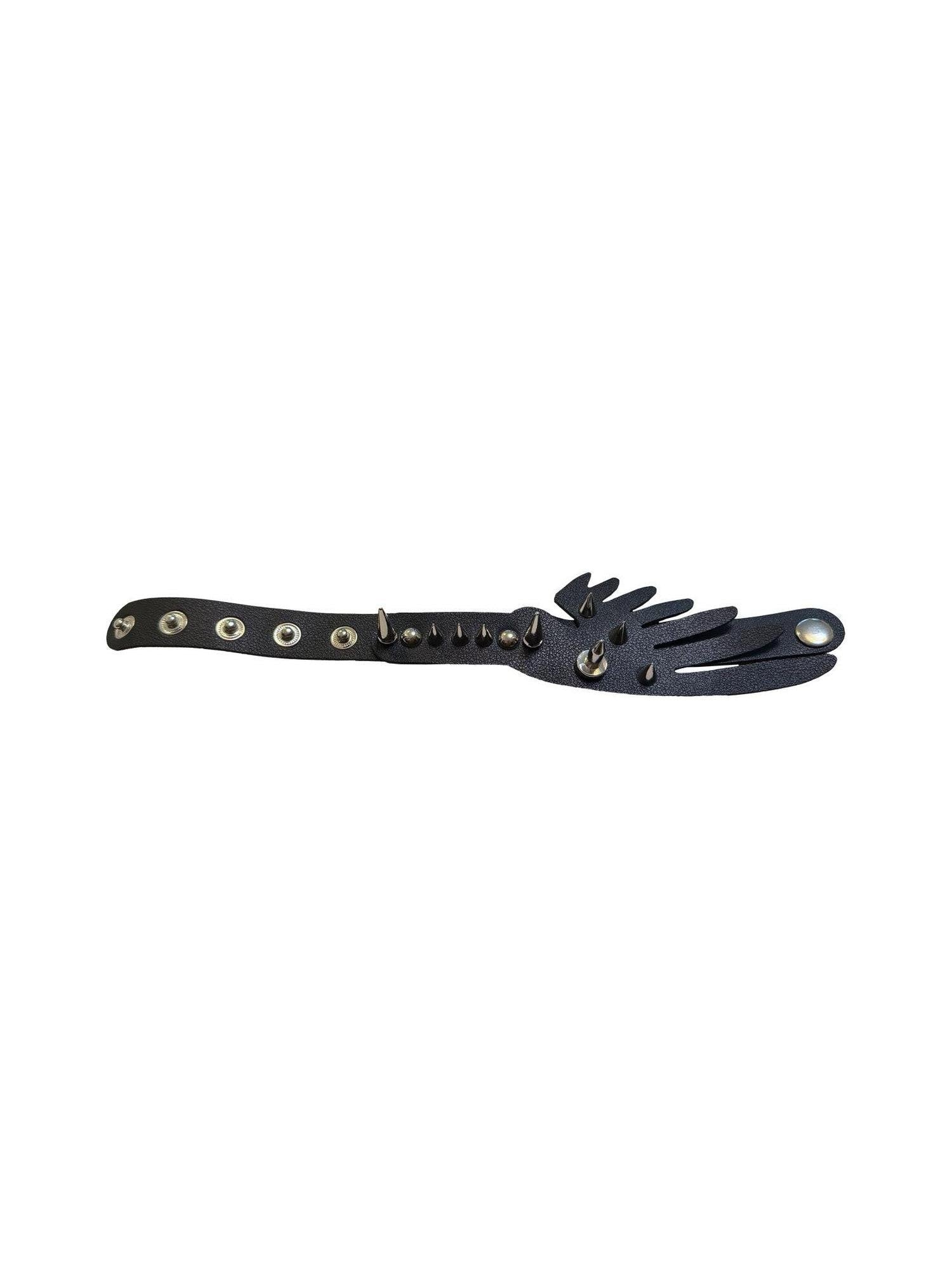 Ttsunami Black Heavy Riveted Wing Studded Adjustable Women&