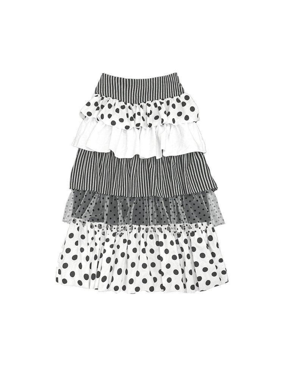 Ttsunami Black Polka Dot Knitted Patchwork Cake Women&