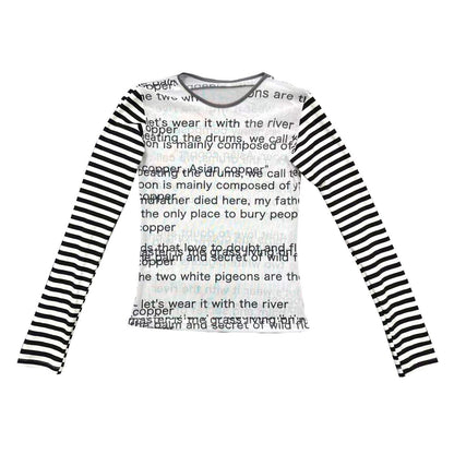 Ttsunami_Doll_Face_Mesh_Print_Letter_High_Neck_Slim_Women&