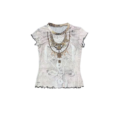 Ttsunami_Light_Grey_Ethnic_Print_Layered_Necklace_Women&