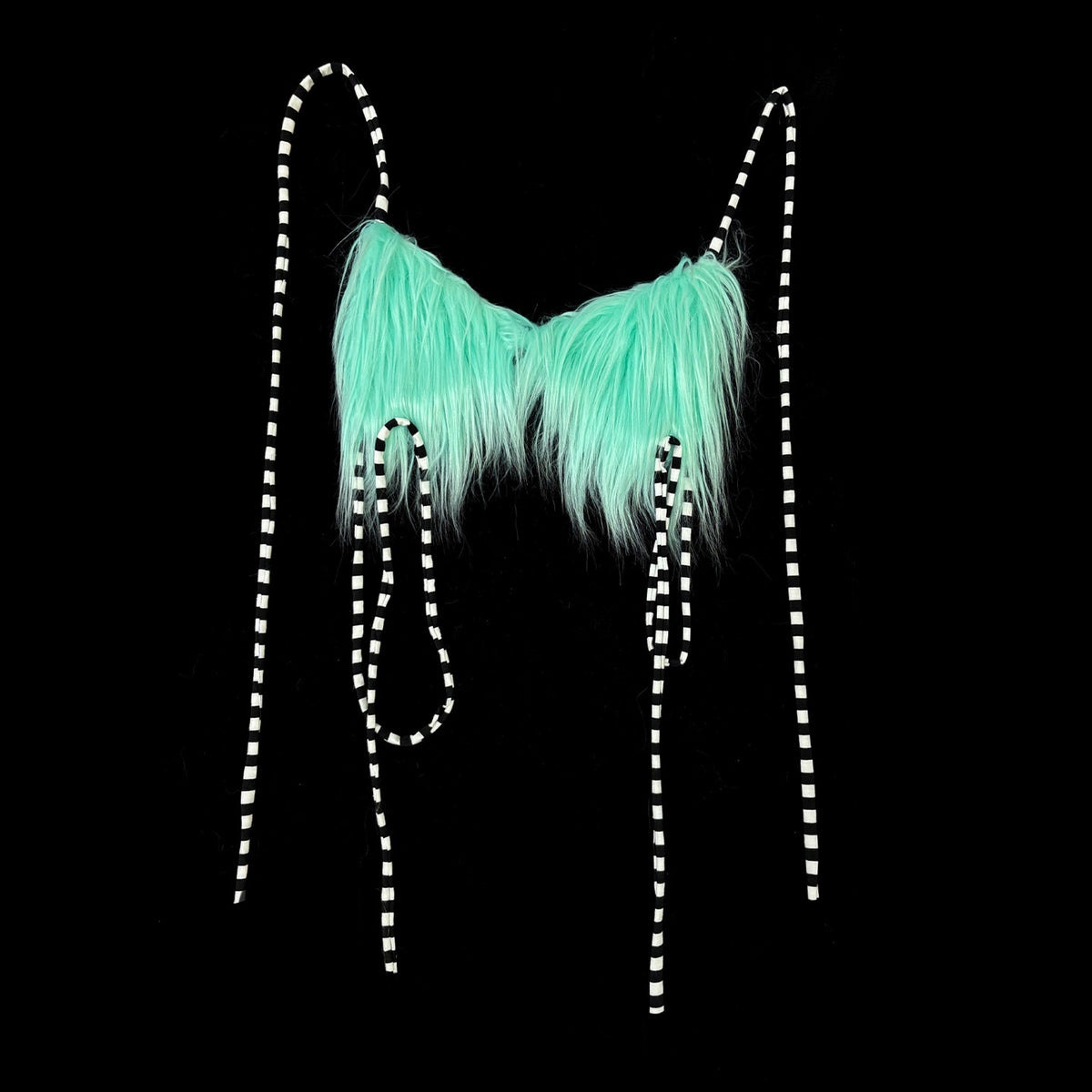 Ttsunami_Mint_Green_Fuzzy_Layered_Halter_Backless_Letter_Women&