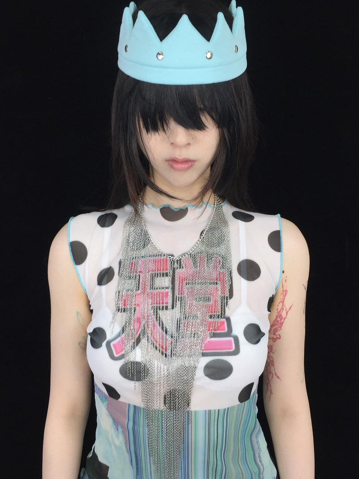 Ttsunami Mint Green Polka Dot Printed Slim Fit Women&