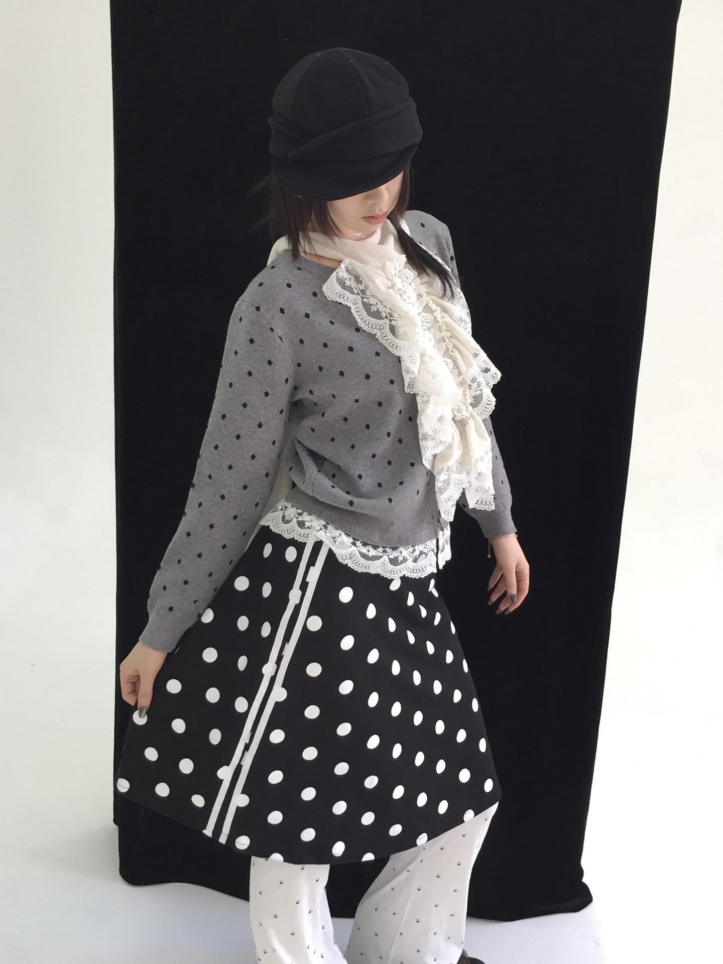 Ttsunami Polka Dot Lace Panel Slim Fit Women&