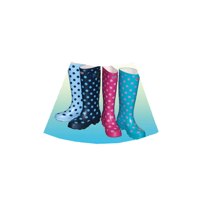 Ttsunami_Saturated_Blue_Polka_Dot_Boot_Print_Mesh_A_Line_Slim_Women&