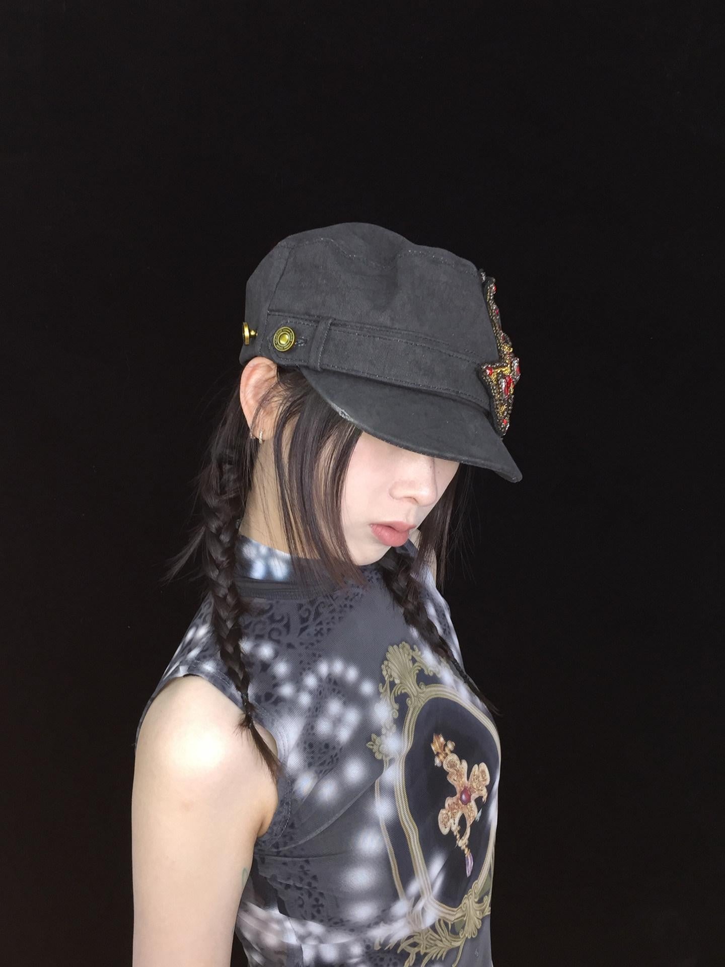 Ttsunami Urban Street Heavy Beaded Cross Embellished Women&