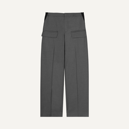 Tweed Wool Adjustable Waist Trousers