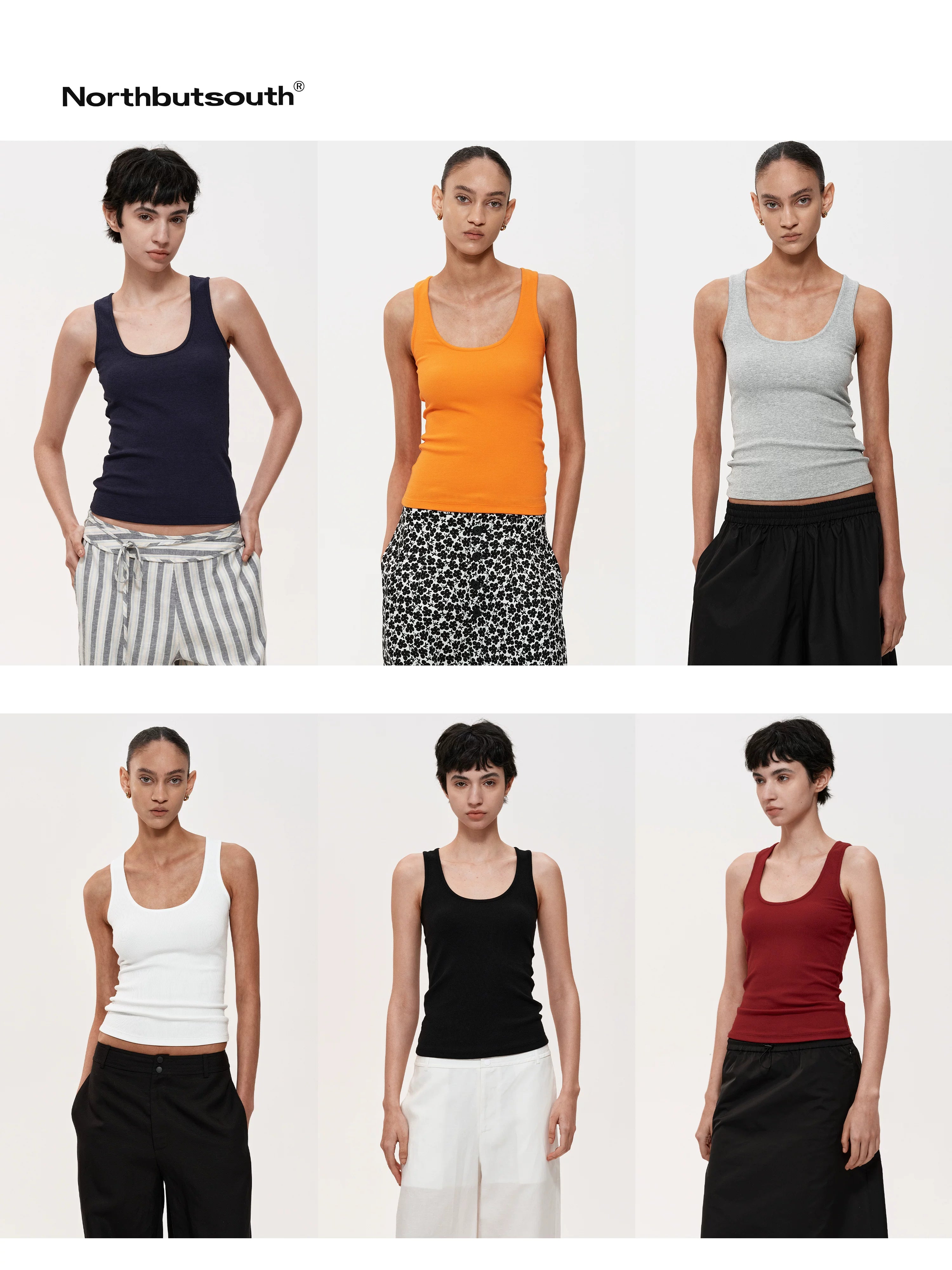 U-Neck Slim Fit Ribbed Tank Top