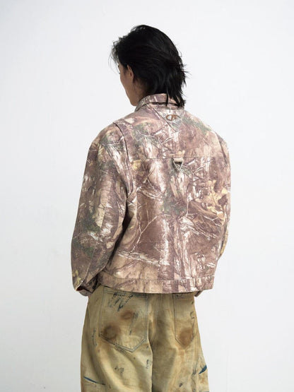 Peoplesense Unisex Camo Twig Washed Work Jacket