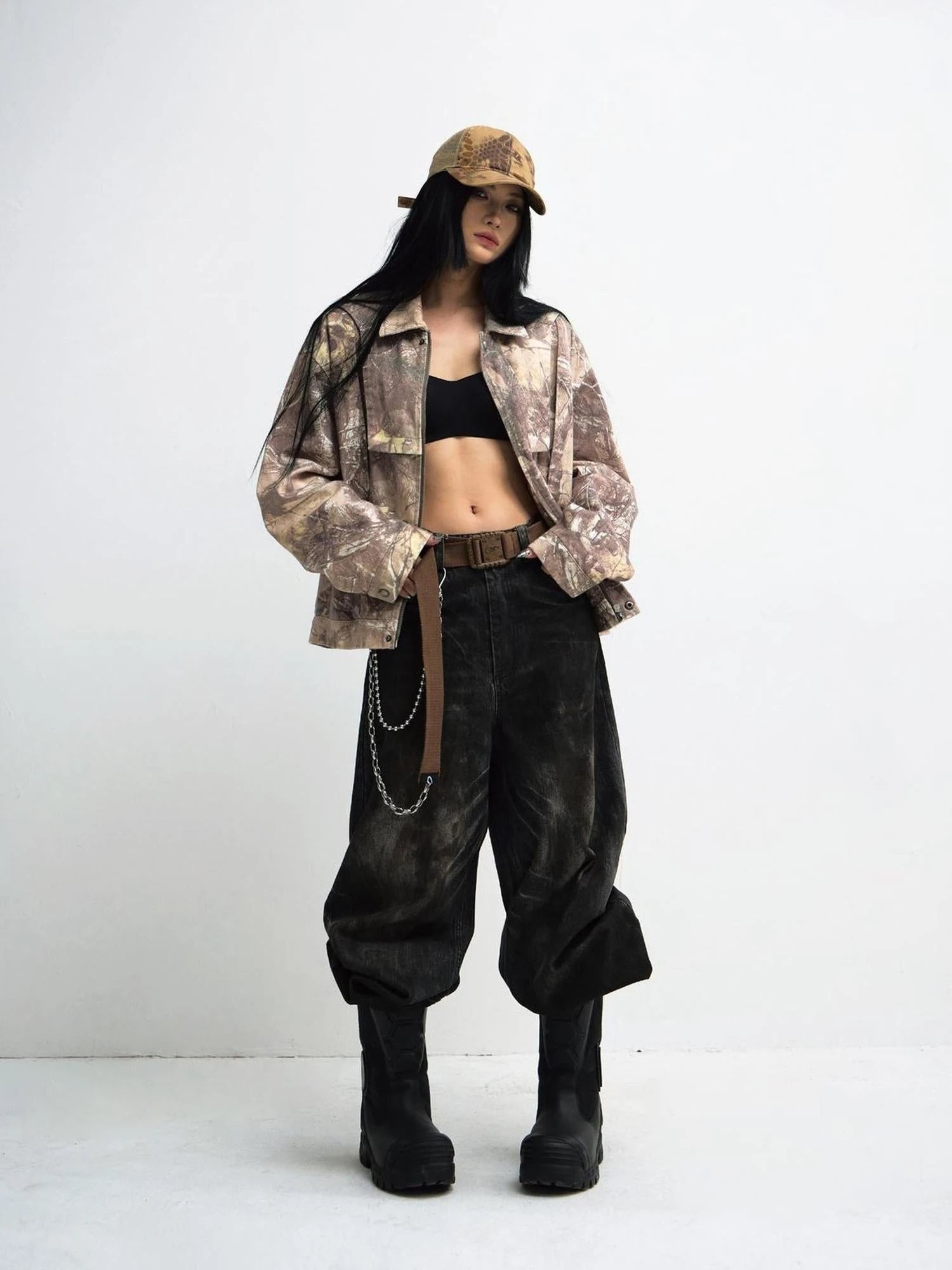 Unisex Camo Twig Washed Work Jacket