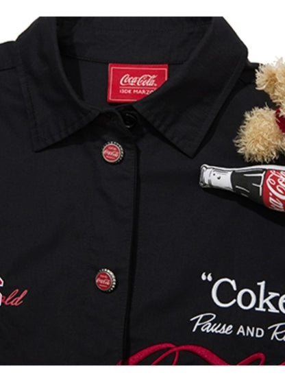 Unisex Coca-Cola Collab Patchwork Street Shirtshirts