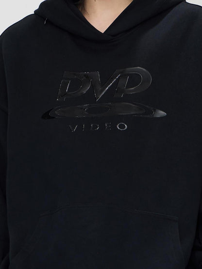 Peoplesense Unisex Cotton Hoodie With Hidden Zipper Silicone Print Relaxed Fit
