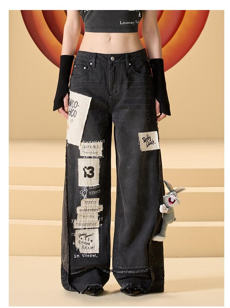 Unisex Looney Tunes Graffiti Straight-Leg Jeansjeans