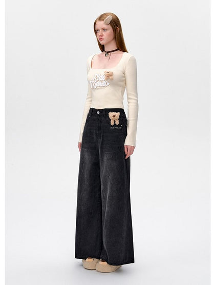 Unisex Low-Rise Wide-Leg Jeans: Trendy &amp; Versatile