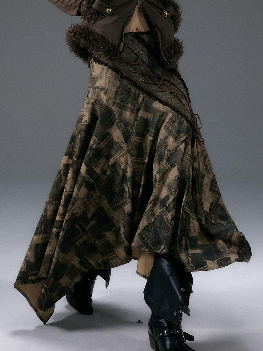 NO ROMANCE Urban Punk Rock Studded Asymmetrical Long Dresses
