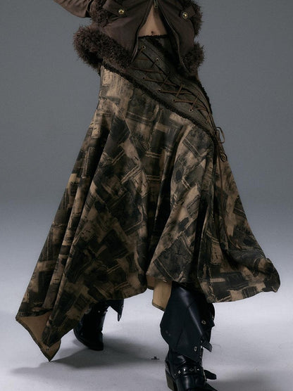 NO ROMANCE Urban Punk Rock Studded Asymmetrical Long Dresses