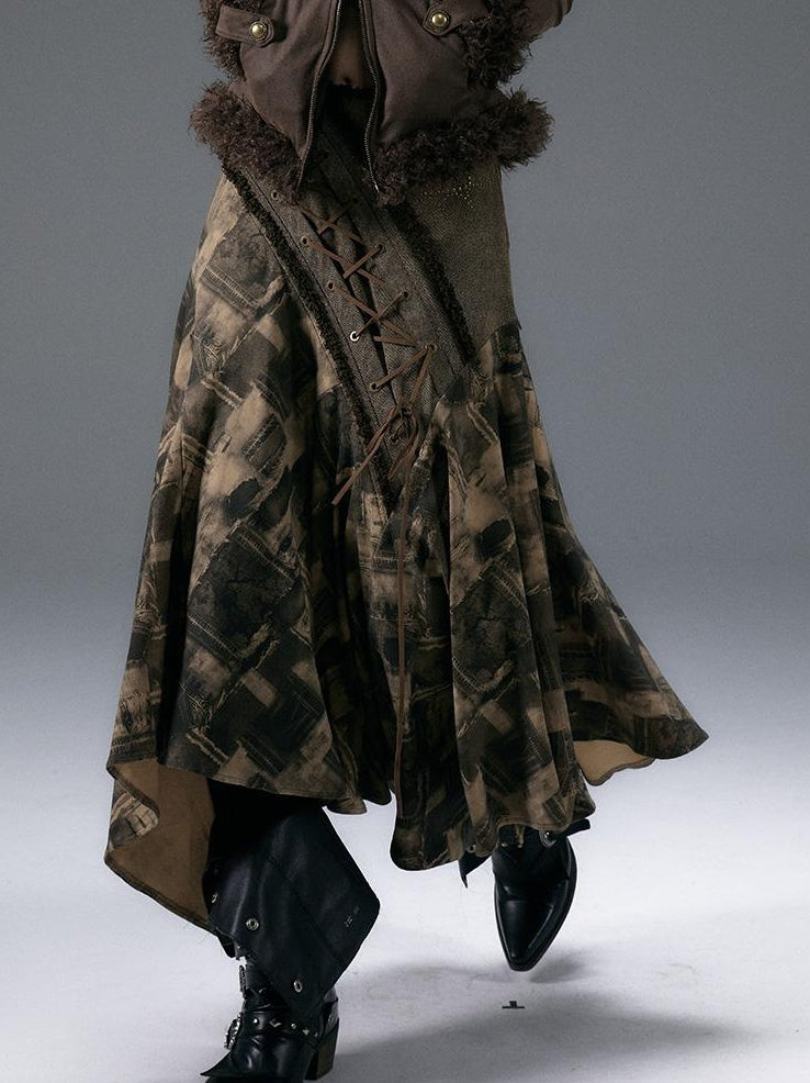 NO ROMANCE Urban Punk Rock Studded Asymmetrical Long Dresses