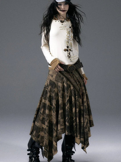Urban Punk Rock Studded Asymmetrical Long Dresses
