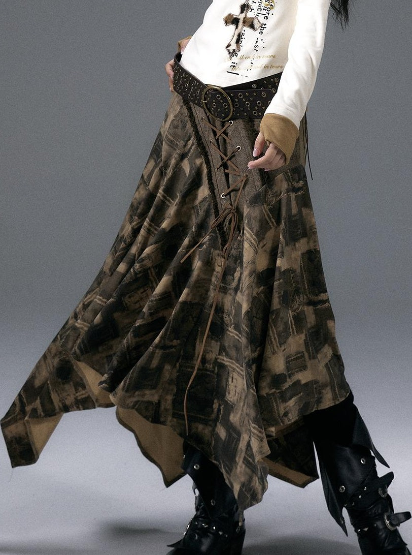 NO ROMANCE Urban Punk Rock Studded Asymmetrical Long Dresses
