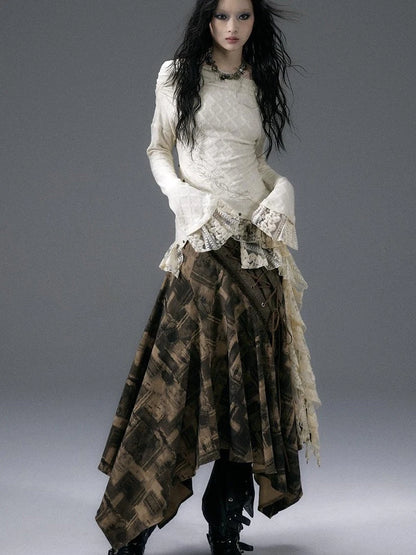 Urban Punk Rock Studded Asymmetrical Long Dresses
