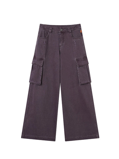 Dragon Oracle Trousers Embroidered Wide Leg Denim Pants
