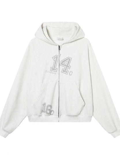 Renaissance Washed Hoodie V-Neck T-Shirt Long-Sleeve