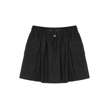 Utility Nylon Mini Skirt with 3D Pockets