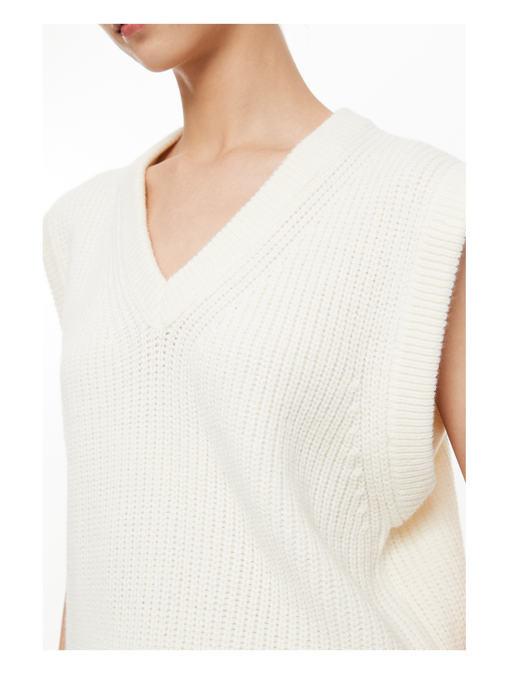 V-Neck Knit Vest Sweater