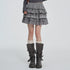 VEEMIX_Black_Tiered_Ruffle_Pleated_High_Waist_Women&