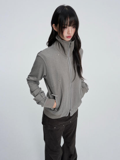 VEEMIX Cropped Zip Utility Women&