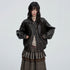 VEEMIX_Glossy_Loose_Fit_Metal_Button_Lapel_Women&