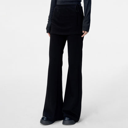 VEEMIX_Gray_Layered_Look_Straight_Leg_Drawstring_High_Waist_Women&