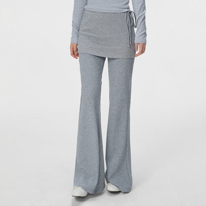 VEEMIX_Gray_Layered_Look_Straight_Leg_Drawstring_High_Waist_Women&