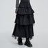 VEEMIX_Gray_Polka_Dot_Mesh_Spliced_Tiered_Ruffle_Women&