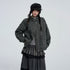VEEMIX_Gray_Zip_Button_Loose_Drop_Shoulder_Sleeve_Cotton_Blend_Women&