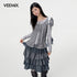 VEEMIX_Grey_Polka_Dot_Puff_Sleeve_Ruffle_Two_Piece_Women&