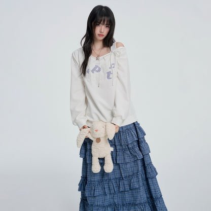 VEEMIX_Off_Shoulder_Embroidered_Letter_Lace_Up_Women&
