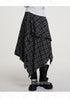VEEMIX_Plaid_Asymmetric_Hem_Low_Rise_Polyester_Women&