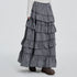 VEEMIX_Plaid_Asymmetric_Ruffle_Tiered_Women&