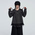 VEEMIX_Plaid_Doll_Collar_Ruched_Tie_Long_Sleeve_Cotton_Women&