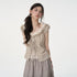 VEEMIX_Puff_Sleeve_Plaid_Lace_Ruffled_Faux_Layered_Tie_Front_Women&