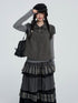 VEEMIX_Puff_Sleeve_Two_Piece_Solid_Color_Button_Women&