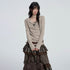 VEEMIX_Striped_Draped_Neck_Fake_Two_Piece_Halter_Women&