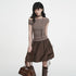 VEEMIX_Striped_One_Shoulder_Rhinestone_Ruched_High_Waist_Slim_Fit_Women&