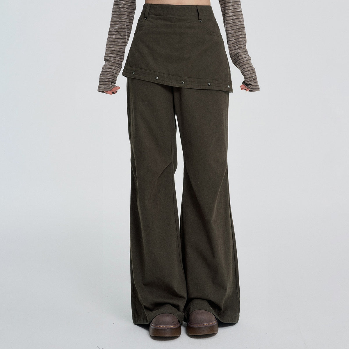 VEEMIX_Studded_Streetwear_Straight_Leg_Women&