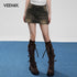 VEEMIX_Washed_Distressed_Bodycon_Low_Rise_Belted_Women&