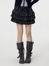VEEMIX_White_Polka_Dot_Ruched_Tiered_A_Line_Women&